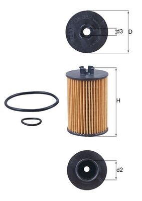MAHLE ORIGINAL Φίλτρο Λαδιού