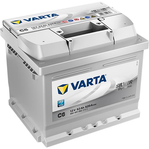 VARTA Μπαταρία 12V  52Ah 520A, Δ+, C6, Silver Dynamic