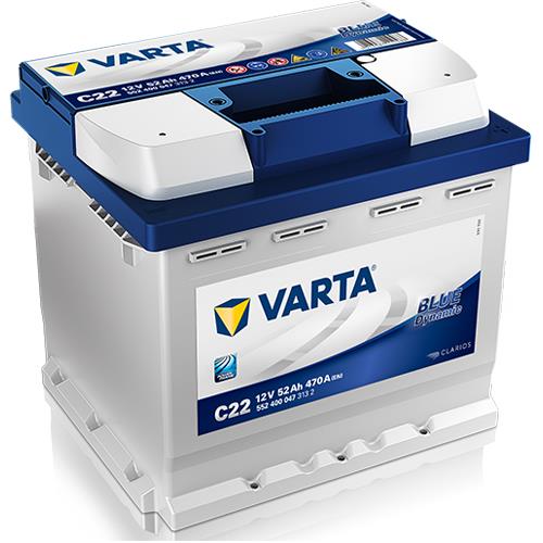 VARTA Μπαταρία 12V  52Ah 470A, Δ+, C22, Blue Dynamic